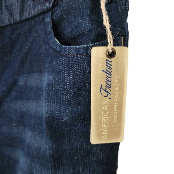 Preowned with Tags Tommy Hilfiger Womens Dark Wash Modern Rise Crop Pants Size 8 - Picture 9 of 9